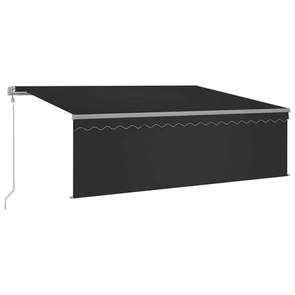 Manuell markis med rullgardin 4,5x3m antracit