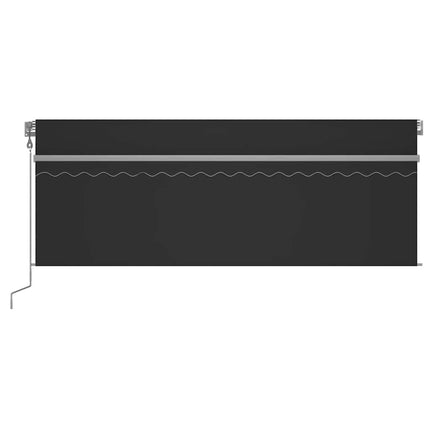 Manuell markis med rullgardin 4,5x3m antracit