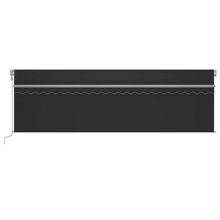 Automatiserad markis rullgardin vindsensor LED 5x3m antracit