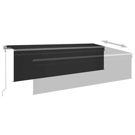 Automatiserad markis rullgardin vindsensor LED 5x3m antracit