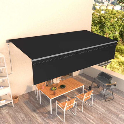 Automatiserad markis med rullgardin 6x3m antracit