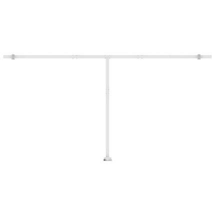 Manuell markis med solcellsdriven LED-belysning 6 x 3 m