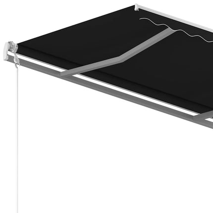 Markis med stolpar manuellt infällbar 3x2,5 m antracit
