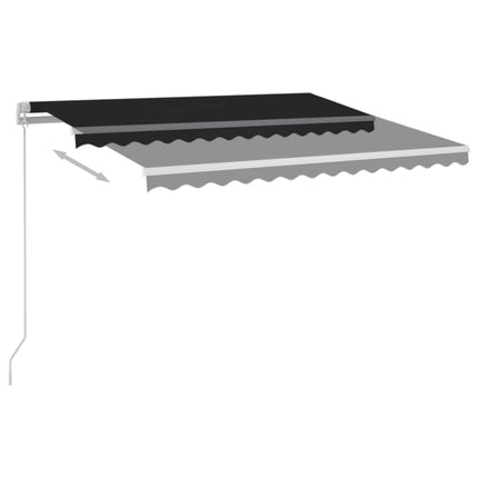 Automatisk markis med vindsensor & LED 3x2,5 m antracit