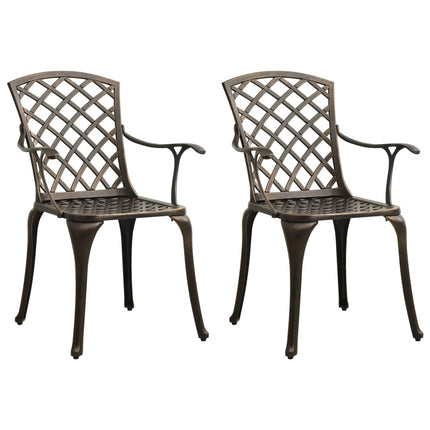 Caféset 3 delar gjuten aluminium brons