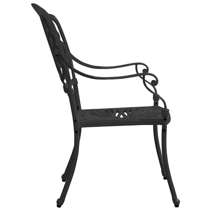 Caféset 3 delar gjuten aluminium svart