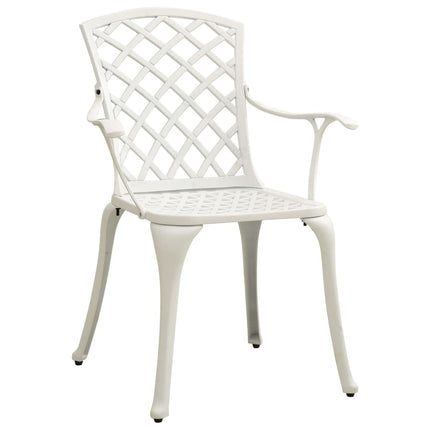 Caféset 3 delar gjuten aluminium vit