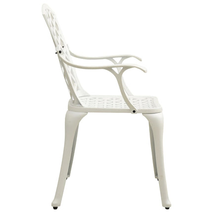 Caféset 3 delar gjuten aluminium vit