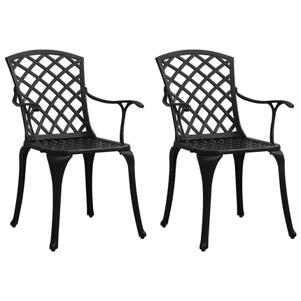 Caféset 3 delar gjuten aluminium svart