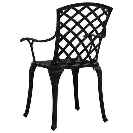 Caféset 3 delar gjuten aluminium svart