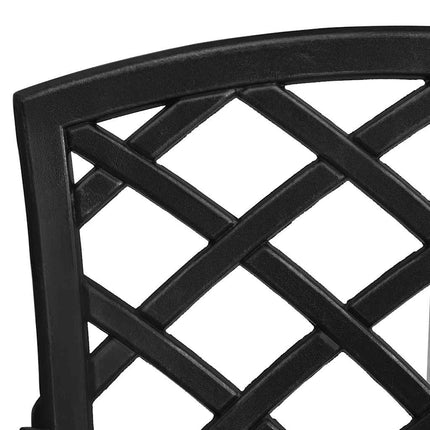 Caféset 3 delar gjuten aluminium svart