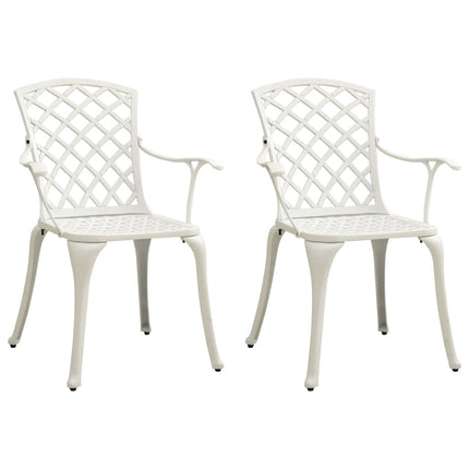 Caféset 3 delar gjuten aluminium vit