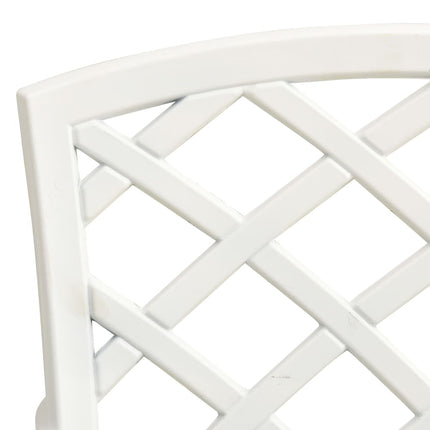 Caféset 3 delar gjuten aluminium vit