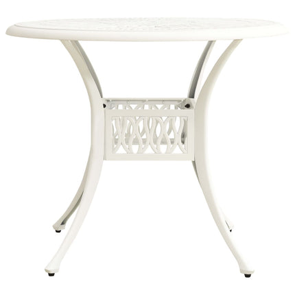 Caféset 3 delar gjuten aluminium vit