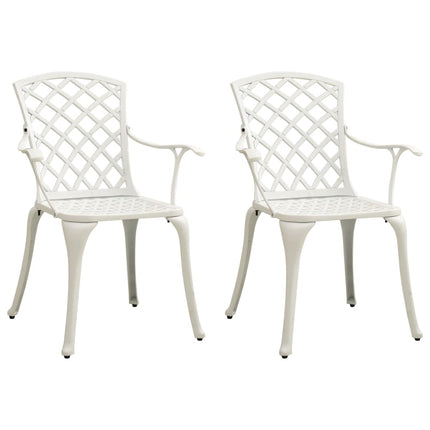 Caféset 3 delar gjuten aluminium vit