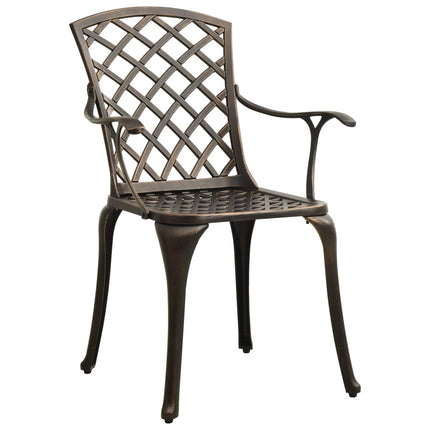 Caféset 5 delar gjuten aluminium brons
