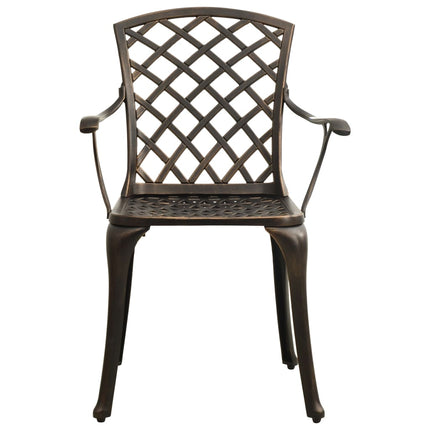 Caféset 5 delar gjuten aluminium brons