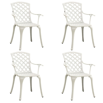 Caféset 5 delar gjuten aluminium vit