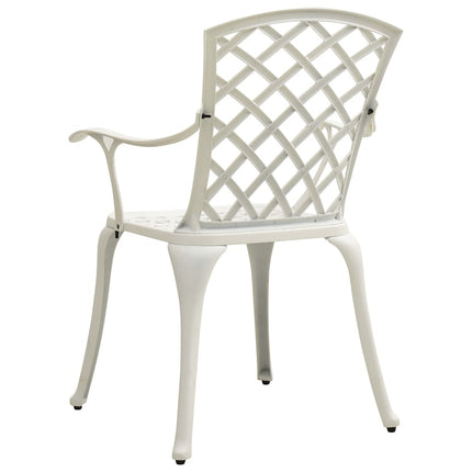 Caféset 5 delar gjuten aluminium vit