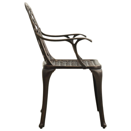 Caféset 5 delar gjuten aluminium brons