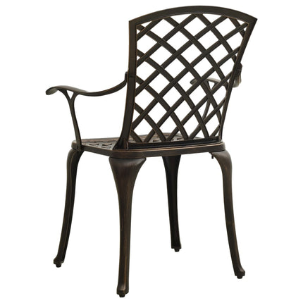 Caféset 5 delar gjuten aluminium brons
