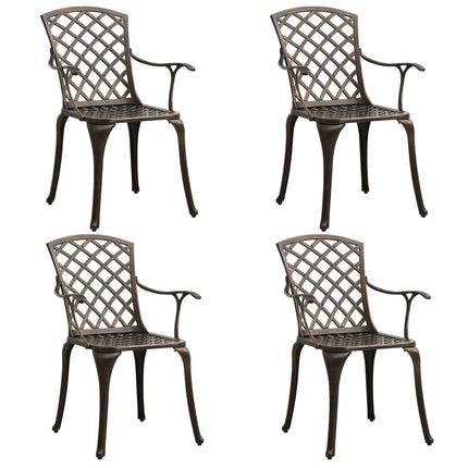 Caféset 5 delar gjuten aluminium brons