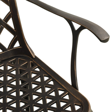 Caféset 5 delar gjuten aluminium brons