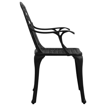 Caféset 5 delar gjuten aluminium svart