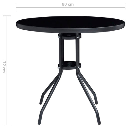 Caféset 5 delar svart och antracit