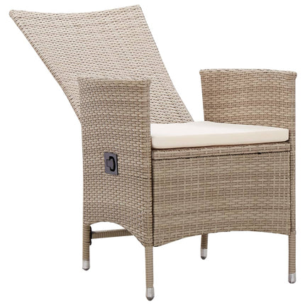 Matgrupp för trädgården 5 delar beige