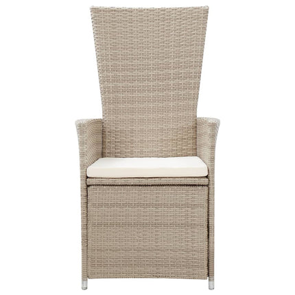 Matgrupp för trädgården 5 delar beige