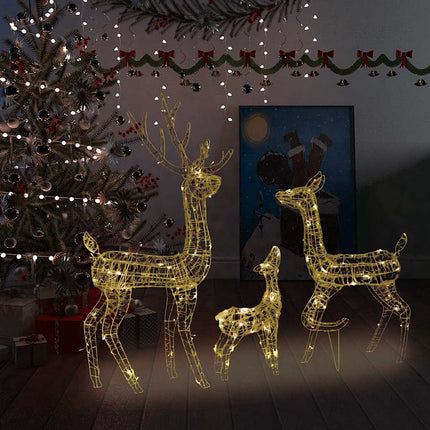 Juldekoration renfamilj akryl 300 LED varmvit