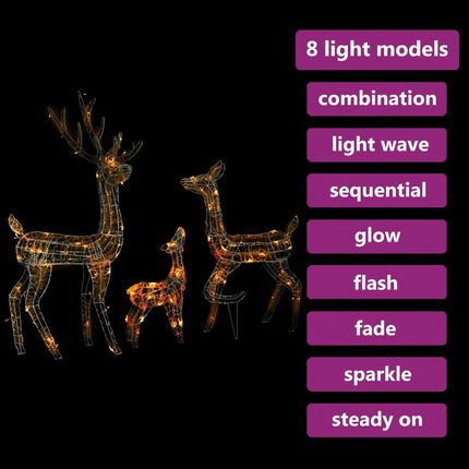 Juldekoration renfamilj akryl 300 LED flerfärgad