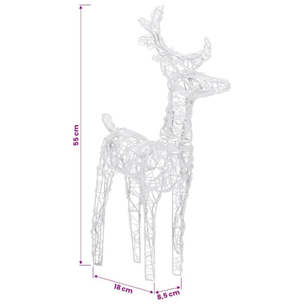 Juldekoration renar & släde 160 LED 130 cm akryl
