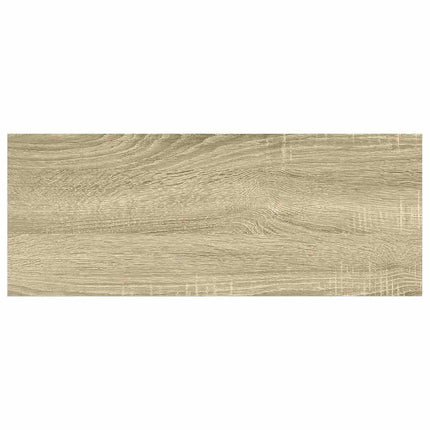 Svävande vägghyllor 2 st ek och vit 60x23,5x3,8 cm MDF