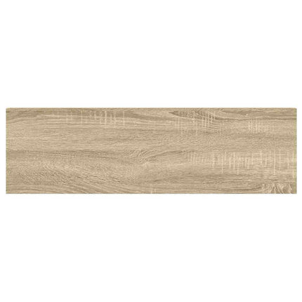 Svävande vägghylla ek och vit 80x23,5x3,8 cm MDF