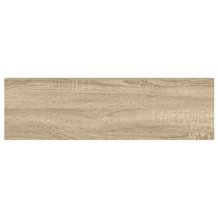 Svävande vägghylla ek och vit 90x23,5x3,8 cm MDF