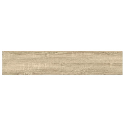 Svävande vägghylla ek och vit 120x23,5x3,8 cm MDF