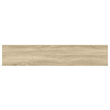 Svävande vägghyllor 4 st ek och vit 120x23,5x3,8 cm MDF