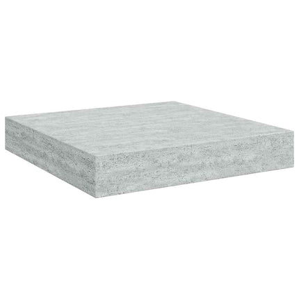 Svävande vägghylla betonggrå 23x23,5x3,8 cm MDF