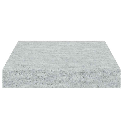 Svävande vägghylla betonggrå 23x23,5x3,8 cm MDF