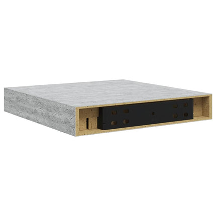 Svävande vägghylla betonggrå 23x23,5x3,8 cm MDF