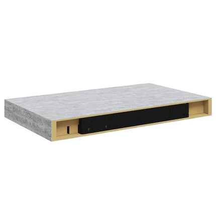 Svävande vägghylla betonggrå 40x23x3,8 cm MDF