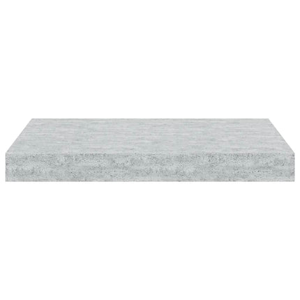 Svävande vägghyllor 2 st betonggrå 40x23x3,8 cm MDF