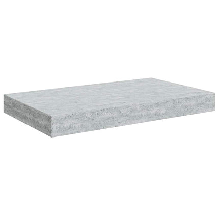 Svävande vägghyllor 4 st betonggrå 40x23x3,8 cm MDF