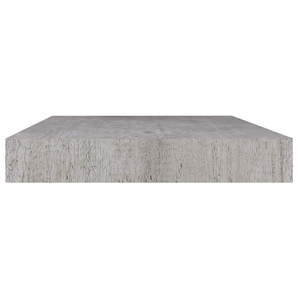 Svävande vägghylla betonggrå 50x23,5x3,8 cm MDF