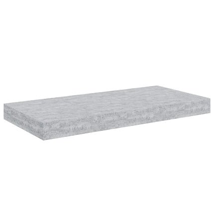 Svävande vägghyllor 2 st betonggrå 50x23,5x3,8 cm MDF