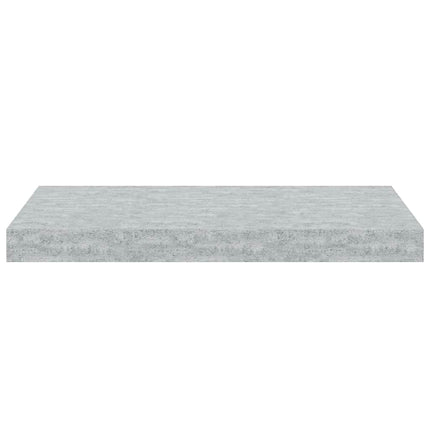 Svävande vägghyllor 2 st betonggrå 50x23,5x3,8 cm MDF