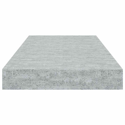 Svävande vägghyllor 2 st betonggrå 50x23,5x3,8 cm MDF