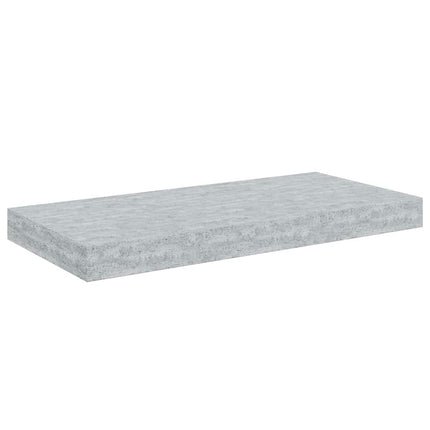 Svävande vägghyllor 4 st betonggrå 50x23x3,8 cm MDF